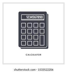 
Calculator icon vector. Savings, finances sign isolated on white, economy concept, Trendy Flat style for graphic design, Web site, UI. EPS10