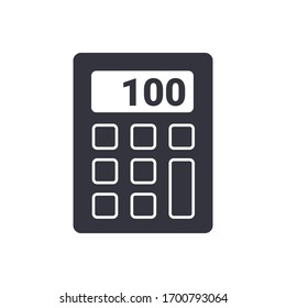 Calculator icon vector. Savings, finances sign isolated on white, economy concept, Trendy Flat style for graphic design, Web site, UI. EPS10