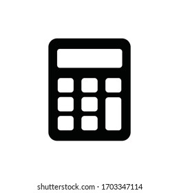 Calculator icon vector. Savings, finances sign isolated on white, economy concept, Trendy Flat style for graphic design, Web site, UI. EPS10