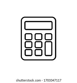 Calculator icon vector. Savings, finances sign isolated on white, economy concept, Trendy Flat style for graphic design, Web site, UI. EPS10
