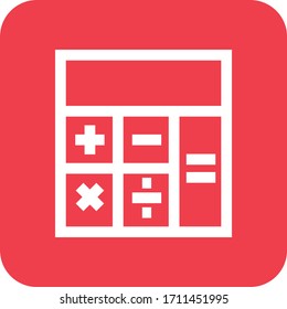 Calculator icon vector. Savings, finances sign isolated on white, economy concept, Trendy Flat style for graphic design, Web site, UI. EPS10

