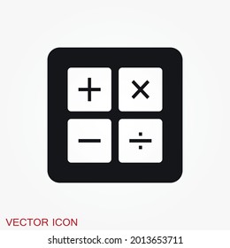 Calculator icon vector. Savings, finances sign, economy concept
