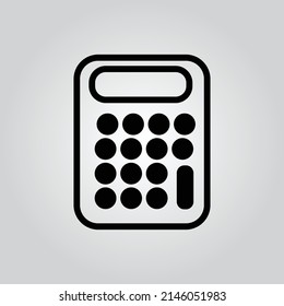 Calculator icon vector. Savings, finances sign isolated on white, economy concept, Trendy Flat style for graphic design, Web site, UI. EPS10