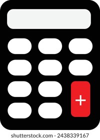 Calculator icon vector. Savings, finances sign isolated on white, economy concept, Trendy Flat style for graphic design, 