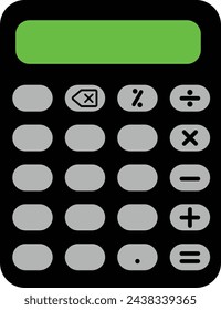 Calculator icon vector. Savings, finances sign isolated on white, economy concept, Trendy Flat style for graphic design, Web site, UI. EPS10
