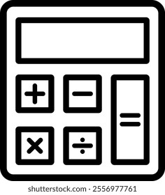 Calculator icon vector. Savings, finances sign isolated on white, economy concept, Trendy Flat style for graphic design, Web site, UI. EPS10