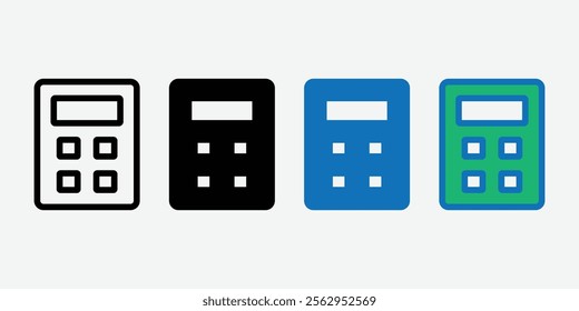 Calculator icon vector. Savings, finances sign isolated on white Background. Calculator icon vector design template illustration.