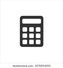 Calculator icon vector. Savings, finances sign isolated on white, economy concept, Trendy Flat style for graphic design, Web site, UI