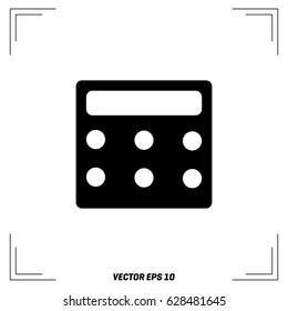 Calculator icon vector. Savings, finances sign isolated on white, economy concept, Trendy Flat style for graphic design, Web site