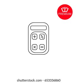 Calculator icon vector. Savings, finances sign isolated on white, economy concept, Trendy Flat style for graphic design.