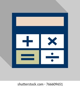 Calculator icon vector. Savings, finances sign. Flat style for graphic design.