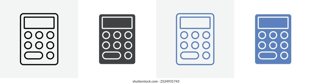 calculator icon vector set use for web
