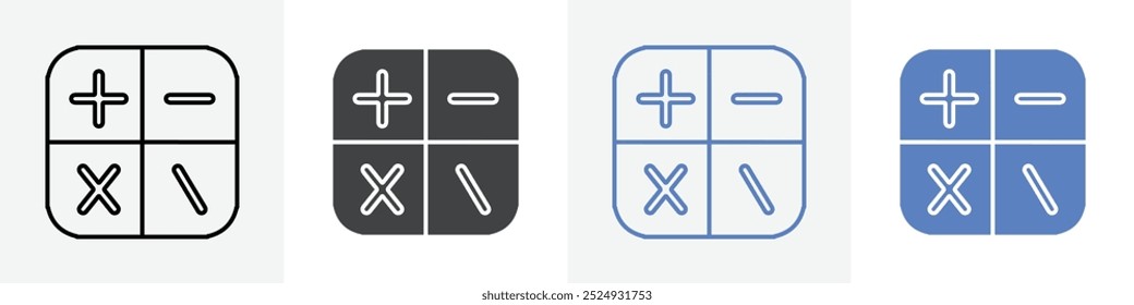 ícone da calculadora vetor definir uso para web