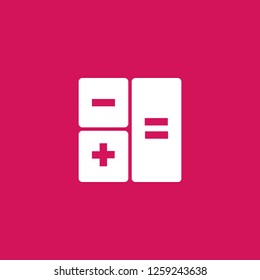 calculator icon vector. calculator sign on pink background. calculator icon for web and app