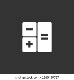 calculator icon vector. calculator sign on black background. calculator icon for web and app