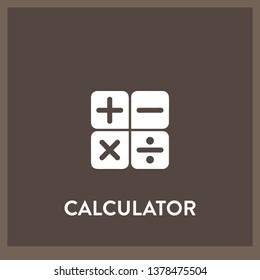 calculator icon vector. calculator sign on white background. calculator icon for web and app