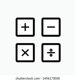 Calculator Icon - Vector, Sign and Symbol for Design, Presentation, Website or Apps Elements.