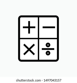 Calculator Icon - Vector, Sign and Symbol for Design, Presentation, Website or Apps Elements.