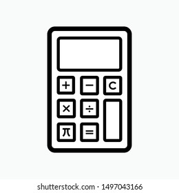 Calculator Icon - Vector, Sign and Symbol for Design, Presentation, Website or Apps Elements.