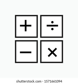 Calculator Icon - Vector, Sign and Symbol for Design, Presentation, Website or Apps Elements.