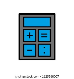 Calculator icon vector sign and symbol on simple design