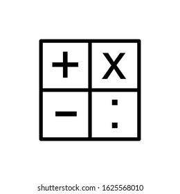 Calculator icon vector sign and symbol on simple design