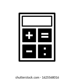 Calculator icon vector sign and symbol on simple design