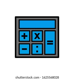 Calculator icon vector sign and symbol on simple design