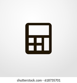 calculator icon. vector sign symbol on white background