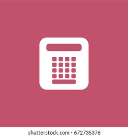 calculator icon. vector sign symbol on white background