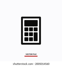 Calculator icon vector. Simple calculate sign