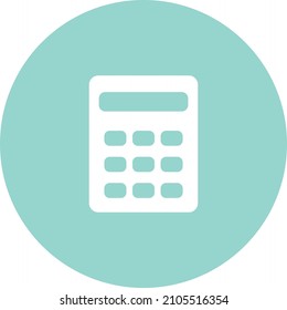 Calculator icon vector. Simple flat calculator symbol on colored background. Finance and education icon. 