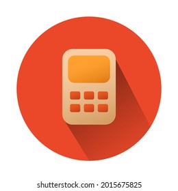 Calculator icon. Vector sticker with a picture of a calculator. For use in the design of user interfaces, websites, banners, etc. Vector illustration isolated on white background.