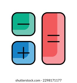 Icono de la calculadora - Ilustración del material vector.