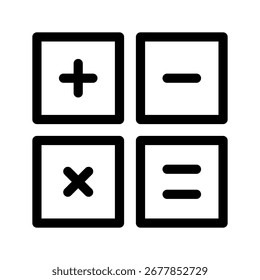Ilustração de design de símbolo de vetor de ícone de calculadora