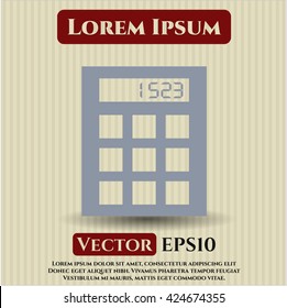 calculator icon vector symbol flat eps jpg app web concept
