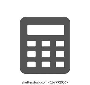 calculator icon, vector calculator symbol on white background