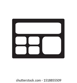 calculator icon vector symbol template