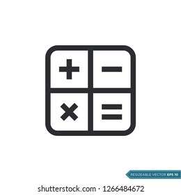 Calculator Icon Vector Template Illustration Design