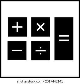 Calculator Icon Vector Template Illustration Design.