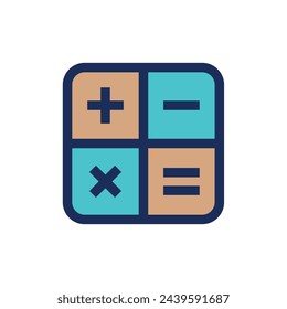 Taschenrechner-Symbol-Vektor-Vorlage Illustration Design