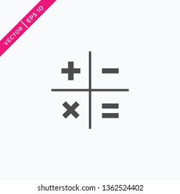 Calculator Icon, Vector for Web