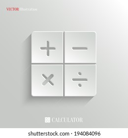 Calculator icon - vector web illustration, easy paste to any background