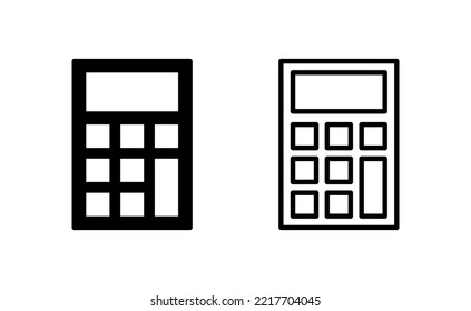 Vector de iconos de la calculadora para aplicaciones web y móviles. Signo y símbolo de la calculadora de contabilidad.