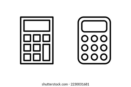 Vector de iconos de la calculadora para aplicaciones web y móviles. Signo y símbolo de la calculadora de contabilidad.