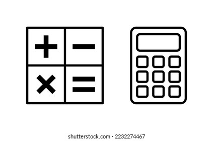 Calculator icon vector for web and mobile app. Accounting calculator sign and symbol.