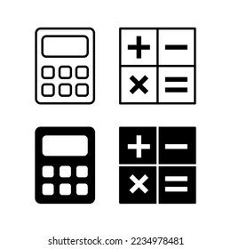 Calculator icon vector for web and mobile app. Accounting calculator sign and symbol.