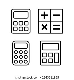 Vector de iconos de la calculadora para aplicaciones web y móviles. Signo y símbolo de la calculadora de contabilidad.
