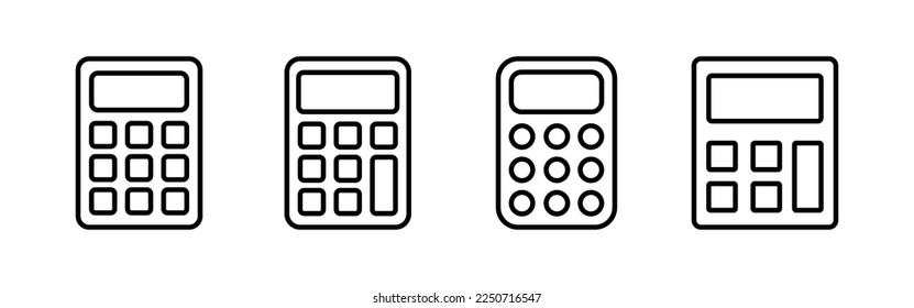 Calculator icon vector for web and mobile app. Accounting calculator sign and symbol.