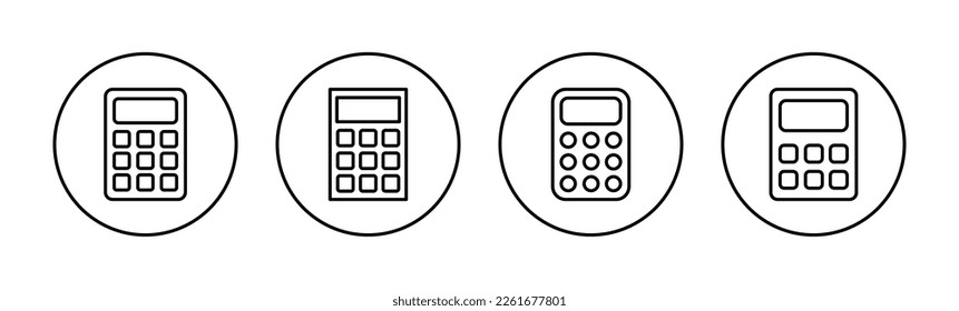 Calculator icon vector for web and mobile app. Accounting calculator sign and symbol.